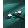wholesale 925 Sterling Silver 12mm Large Round Stud Earrings for Women, Minimalist Niche Daily Versatile High-End Sense Light Luxury Elegant Ear Accessories-0-0