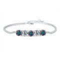 Sterling Silver Cross-Border Four-Prong Moissanite Bracelet-0-9
