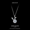 Metal Alloy Rabbit Necklace, 2025 New Wholesale Women's Style, Non-Fade, Micro-Set Moissanite-0-4