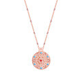 S925 Silver Octagonal Compass Pendant Lotus Braided Necklace-0-3