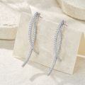 925 Silver Minimalist Ribbon Earrings, Hypoallergenic, Customizable Luxury Ear Studs-0-1