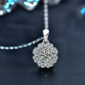 S925 Sterling Silver Kaleidoscope Necklace with Moissanite Pendant-0-1