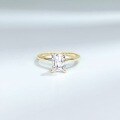 wholesale S925 Sterling Silver 4-Carat Radiant Cut Moissanite Ring High-End Women's and Men's Jewelry-0-1