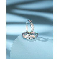 wholesale 925 Sterling Silver Couple Rings Pair, Small Design, Minimalist Band Matching Rings for Men, Wedding Gift for Girlfriend-Women's 925 silver ring size 20