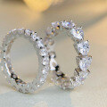 wholesale S925 Sterling Silver Heart-shaped Love Full Diamond HW Row Rings925-0-3