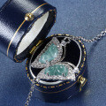 S925 Silver Inlaid Natural Weit Blue Jadeite Butterfly Bracelet-0-1