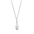 wholesale Metal: 925 Sterling Silver Plated with White Gold Pave-set with 50mm White Zircon Fashion Pendant Necklace, Drop Bottle Design with Sculpted Waistline, Versatile Style-0-4