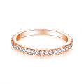 wholesale 925 Sterling Silver Women's Single Row Diamond Ring Full Diamond Simple European and American Fashion Cartier Jewelry-0-6