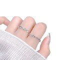 wholesale S925 Sterling Silver Möbius Couple Rings, a pair for him and her, with a sense of understated luxury, perfect for Valentine's Day gifts-0-4