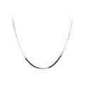 wholesale S925 Sterling Silver Four-Sided Snake Chain Necklace Minimalist Niche Women's Bare Chain Necklace Y00112-0-4
