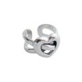 wholesale S925 Sterling Silver 488 Korean Version Ins Retro Heart-shaped Ring for Women Small Niche Open Adjustable Silver Ring-0-4