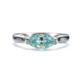wholesale 925 Sterling Silver Reddit Popular 1ct Moissanite Marquise Ring with Mint Green Horus Eye Armor Design-0-7