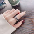 wholesale S925 Sterling Silver Retro Vintage Style Minimalist Twist Multi-Layer Cross Wrap Trendy Adjustable Ring-0-3