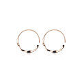 wholesale S925 silver minimalist and unique wave ear hoops with a distinctive design, new earring style G2822-0-4