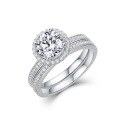 wholesale S925 Sterling Silver 15ct Exaggerated and Luxurious Moissanite Ring for Valentine's Day or Birthday Gift-0-5