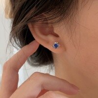 wholesale S925 Sterling Silver Planet Drop Earrings Women New Korean Style Small and Fresh Minimalist Earrings-Sterling silver