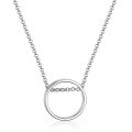 wholesale S925 Sterling Silver Minimalist Geometric Circle Collarbone Chain Necklace, Classic and Versatile for Everyday Layering, INS Style-0-4