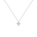 wholesale S925 Sterling Silver Iris Flower Pendant Necklace for Women, Luxury Minimalist Diamond-Accented Collarbone Chain-0-4