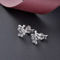 wholesale S925 Silver New Korean-Japanese Style Fashion Minimalist Personality Leaf Earrings-0-2