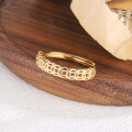 wholesale Metal material retro coin ring for women, fashionable and unique design, minimalist, adjustable open-endedring-0-5