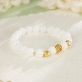 wholesale Metal Silver Xinghui White Jade Bracelet for Girlfriend's Best Friend Couple Jewelry Summer Versatile New Chinese Style Wenwan Bracelet Wholesale-0-2