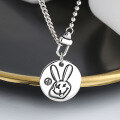 wholesale S925 Sterling Silver Cute Cartoon Playful Little Bunny Necklace Korean Fashion Trendy Hong Kong Style Versatile Jewelry Women-0-3