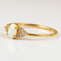 wholesale S925 Sterling Silver Opal Ring with Diamond Accents,。-0-4