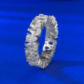 wholesale S925 Sterling Silver Irregular Teardrop Full Diamond Ring for Women,Ins。-0-5