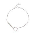 wholesale S925 Sterling Silver Korean Style Stacked Pearl Ins Trend Hoop Bracelet for Women, Small Batch Design, Versatile Accessory-0-4