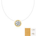 925 Silver Invisible Line Pendant with Moissanite-0-7