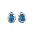 wholesale 925 Silver Gold-Plated with 6*8 Ice-Cut Aqua Blue Diamond Earrings, Zhuozhifan Jewelry New Design Light Luxury Style-0-4