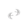 wholesale S925 Sterling Silver 597 Floral Heart Moon Stud Earrings Minimalist Style Small Ins Elegant Geometric Silver Earrings-0-6
