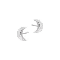 wholesale S925 Sterling Silver 597 Floral Heart Moon Stud Earrings Minimalist Style Small Ins Elegant Geometric Silver Earrings-WE598/Moon Style [with sterling silver ear plugs]>925 silver