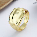 wholesale S925 Sterling Silver Irregular Bumpy Surface Open Ring, INS Stylish Korean Japanese Style Ring for Women-0-3
