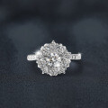 S925 Silver Adjustable Moissanite Cross-Border Hot-Sale Women's Ring-0-0