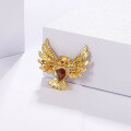 wholesale 925 Silver Designer Gemstone Brooch Pendant Owl Design High-End Natural Garnet Necklace Pendant-0-2