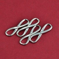 wholesale 925 Sterling Silver Infinity Symbol Charms, Plain Silver Handmade DIY Material Bracelet Connectors Wholesale from Manufacturers-One thin piece