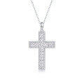 wholesale S925 Silver Necklace Sanctuary Pendant with Chain Live Cross-Border Hot Selling Silver Jewelry In-Stock Cross Choker Chain Dropshipping-0-4