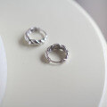 wholesale 925 Sterling Silver Line Earrings for Women, Minimalist Design Stud Hoop Earrings New Collection-0-2