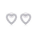 wholesale S925 Silver Cross-border New Heart-to-Heart Journey Earrings Moissanite Hoop Earrings Live Streaming Hot Selling Wholesale Jewelry on Temu-0-4