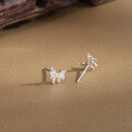 wholesale 925 Sterling Silver Lava Butterfly Studs Earrings For Women-0-2