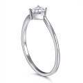 wholesale S925 Silver Minimalist Creative Heart-shaped Ring for Women, European and American Fashion Diamond Inlaid-0-4
