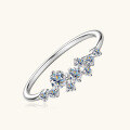 wholesale Sterling silver trendy and niche-designed moissanite ring for women, starry sky style, high-end fashion accessory, TikTok influencer's same model-0-1