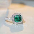 wholesale 925 Silver New ZHUO Zhifang Jewelry 8*8 Emerald Asscher Cut Pagoda Ring, Hot Seller on Cross-Border AliExpress-0-1