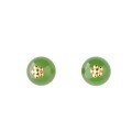 wholesale 925 Silver Gold-Plated New Chinese Style Ancient Jade Earrings, National Trend Plum Blossom Earrings with Green Jade Beads, Hetian Jasper Studs-0-4