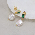 wholesale S925 Sterling Silver, Cultured Freshwater Pearl, 14K Gold Korean Style Earrings Factory Direct-0-3