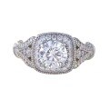 wholesale S925 silver classic new one-carat simulated diamond ring for women, versatile and fashionable-0-4