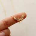 wholesale S925 Sterling Silver Whole Body Red Elk Retro Wing Pendant Necklace for Women Hip-hop Punk Style Trendy Collarbone Chain-0-0