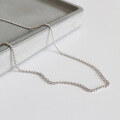 wholesale S925 Sterling Silver Versatile Beaded Side Snake Bone Box Cross Melon Seed Pendant Necklace for Women-0-1
