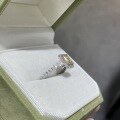 wholesale Metal: S925 Silver Gold Plated Cross-border new champagne color moissanite 1 carat square ring, versatile style for daily wear-0-3